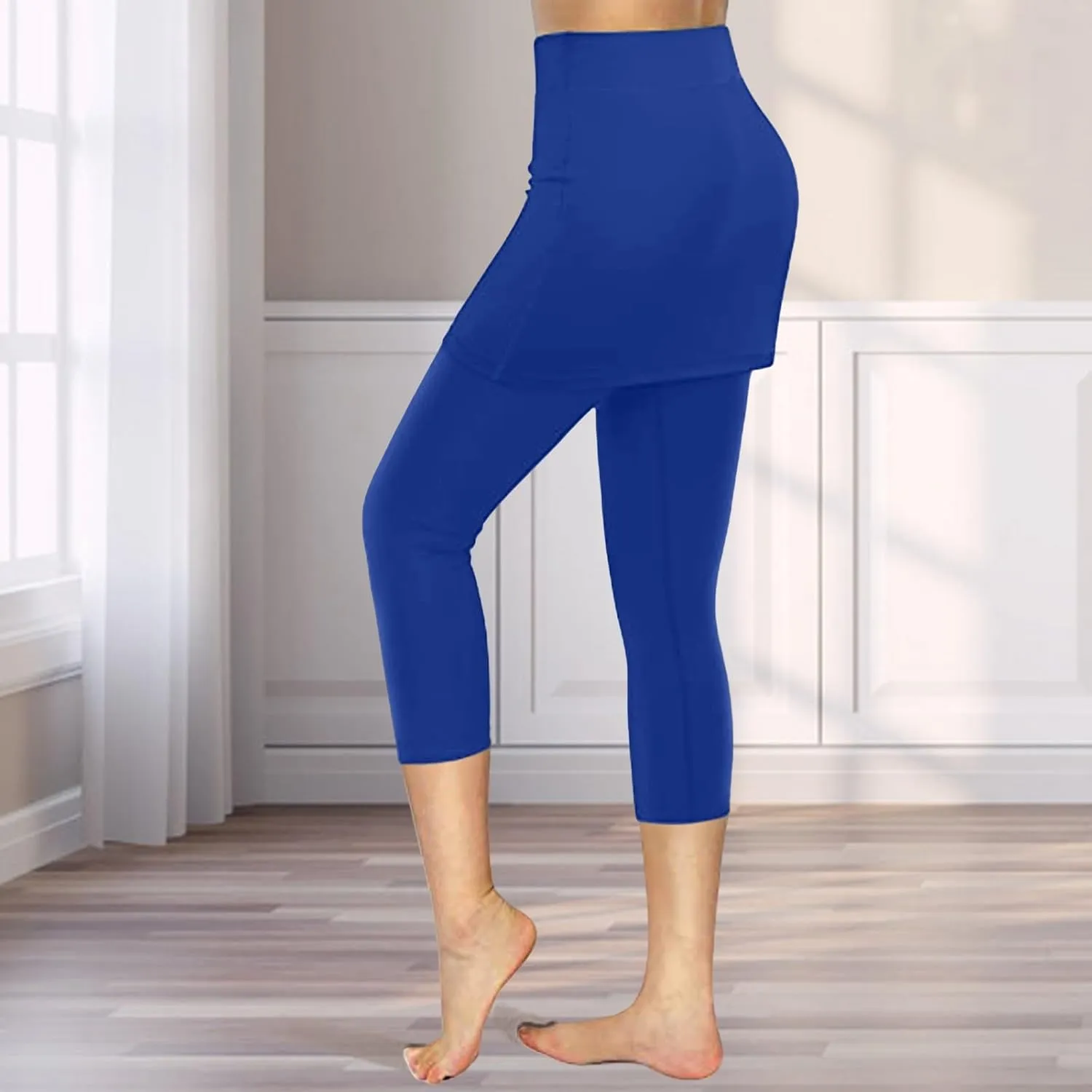 Tennis Skirt with Leggings for Women Solid Skirt Match Booty Lifting Capri Leggings 2025 Workout Gym Yoga Clothes