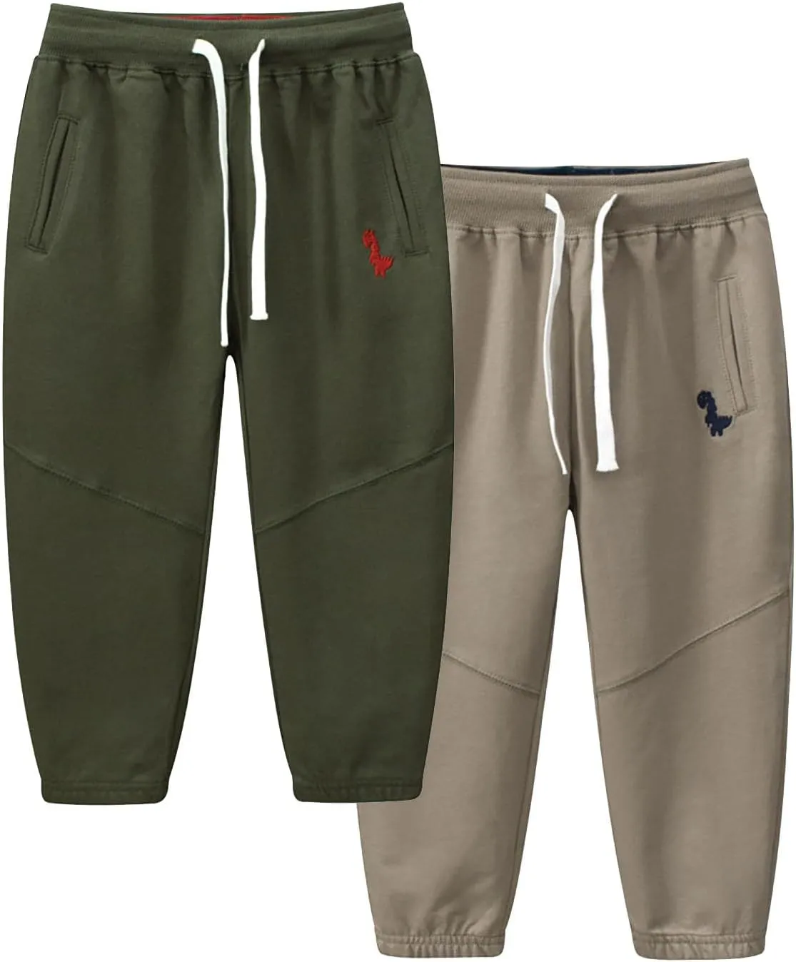 Toddler Boys Jogger Active Athletic Pants Dinosaur Sweatpants (1-Pack 2-Pack