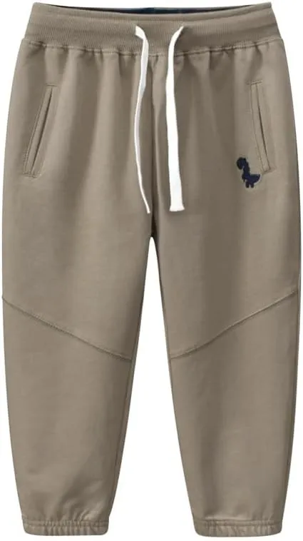 Toddler Boys Jogger Active Athletic Pants Dinosaur Sweatpants (1-Pack 2-Pack