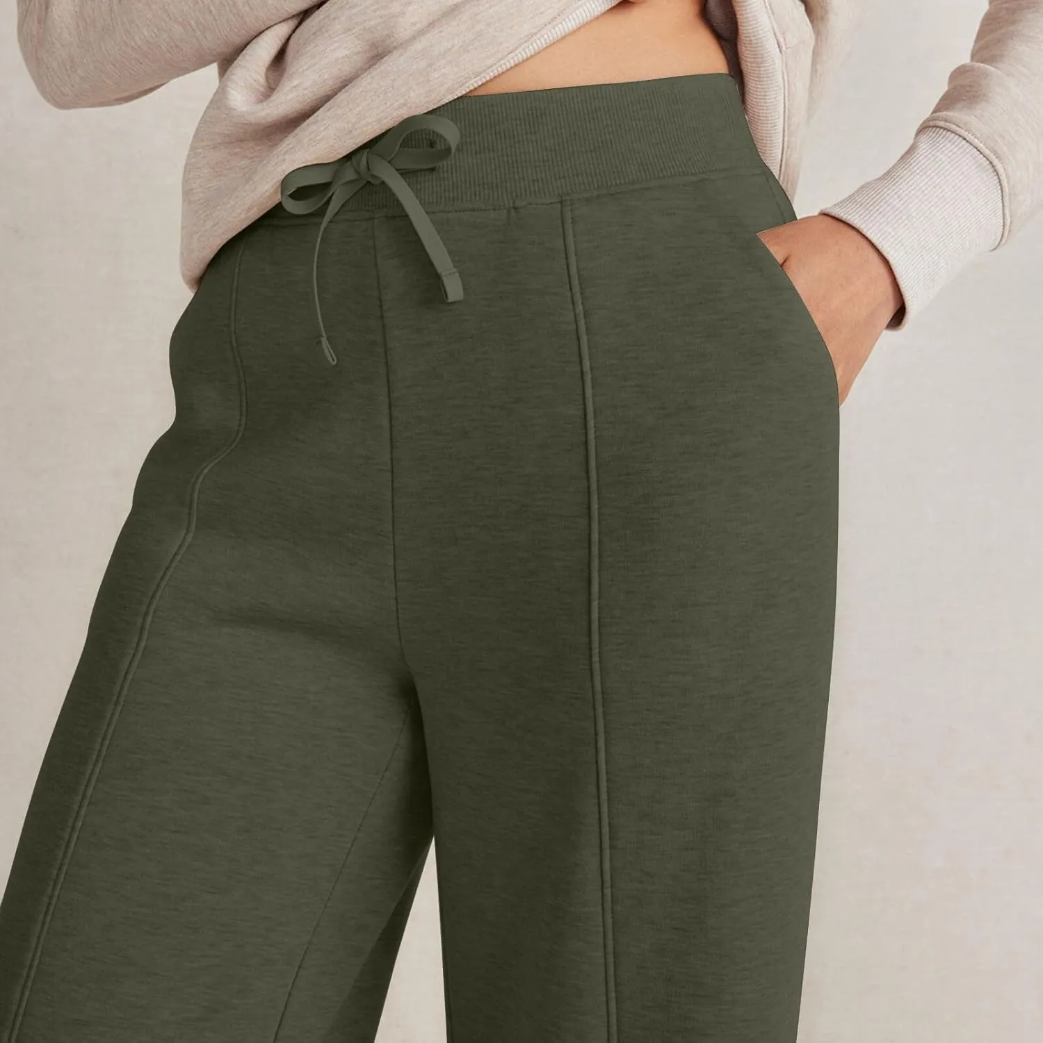 Track Pants Women Soft Wide Leg Sweatpants Drawstring Lounge Pants Women Bottoms Joggers with Pockets Cinch Bottom