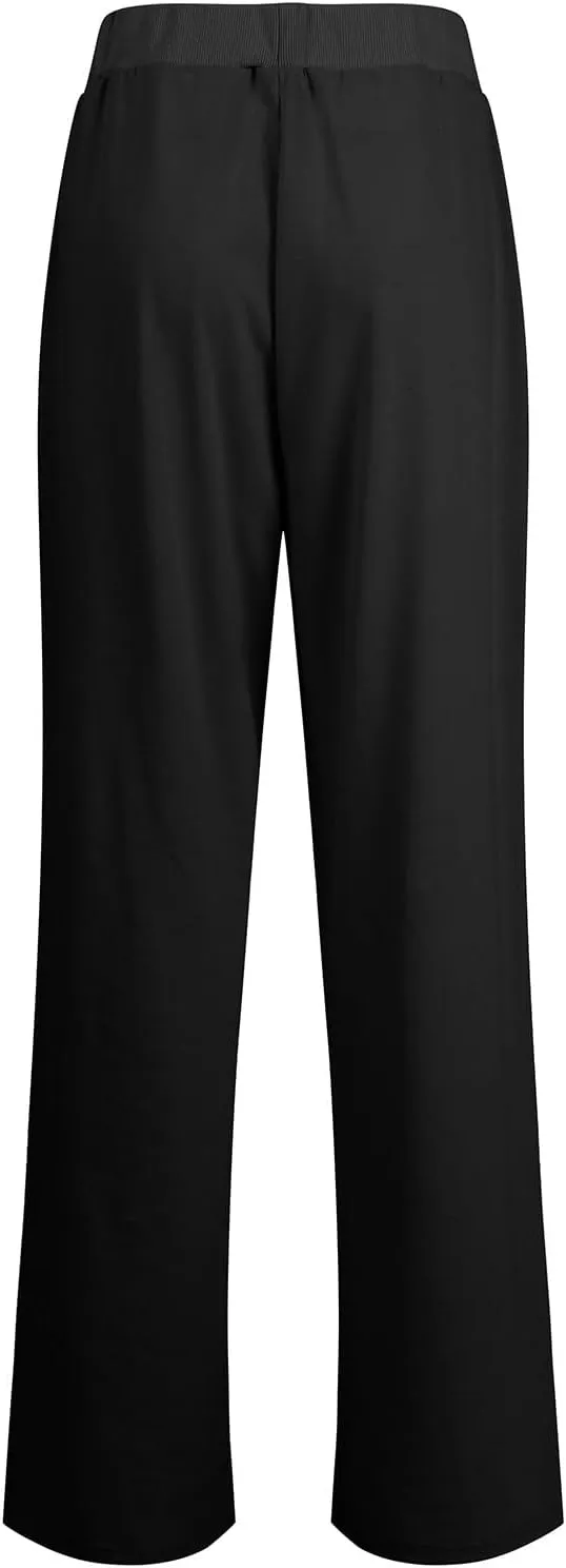 Track Pants Women Soft Wide Leg Sweatpants Drawstring Lounge Pants Women Bottoms Joggers with Pockets Cinch Bottom