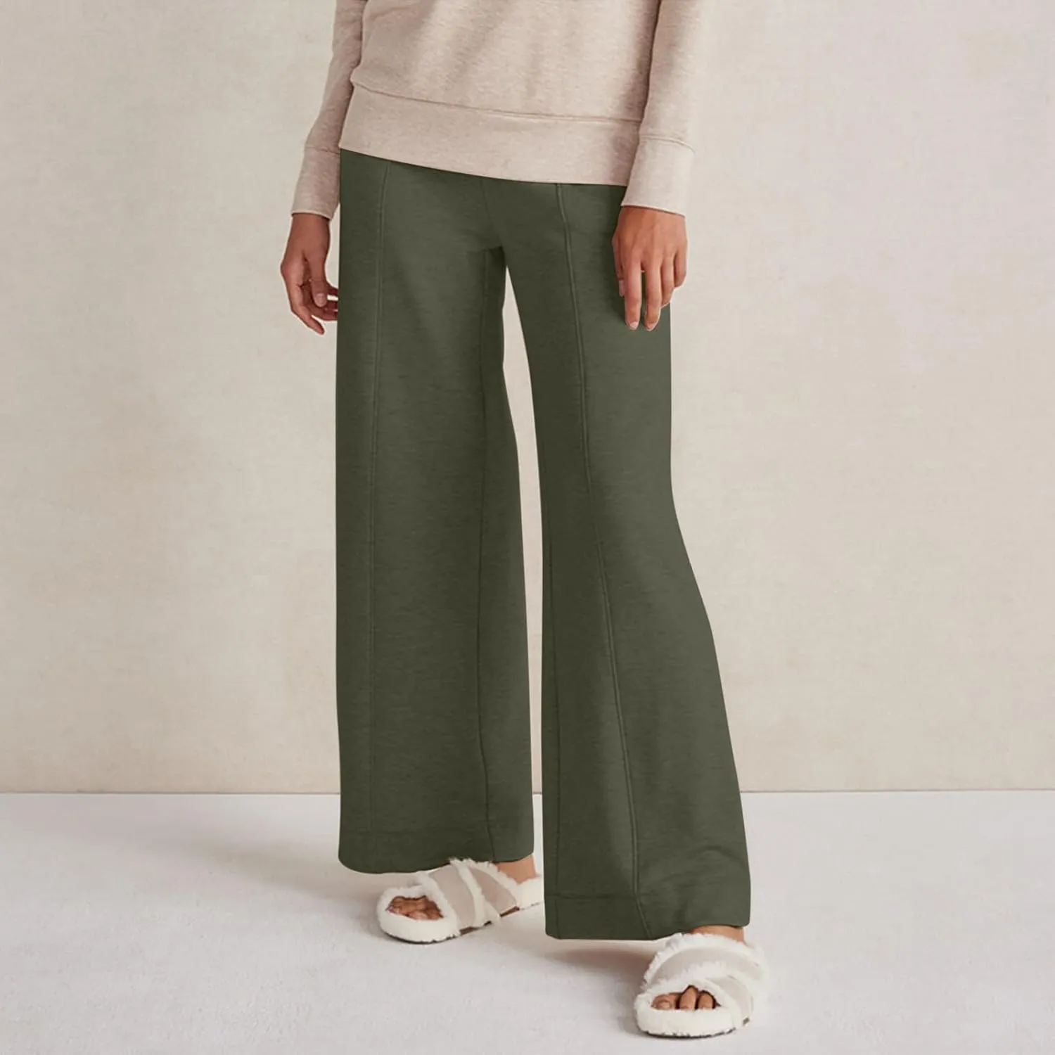 Track Pants Women Soft Wide Leg Sweatpants Drawstring Lounge Pants Women Bottoms Joggers with Pockets Cinch Bottom