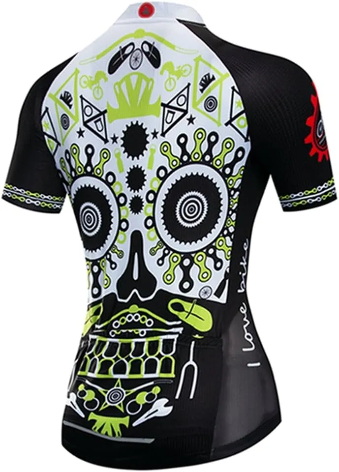 Weimostar Women Short Sleeve Cycling Jersey MTB Bike Sportswear Bicyle Clothing