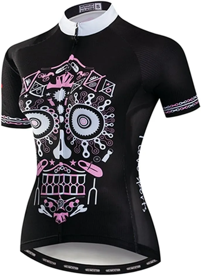 Weimostar Women Short Sleeve Cycling Jersey MTB Bike Sportswear Bicyle Clothing
