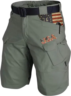 WENKOMG1 Mens Cargo Shorts 4th of July Outdoor Tactical Shorts Patritotic Printed Military Shorts with Multi Pockets