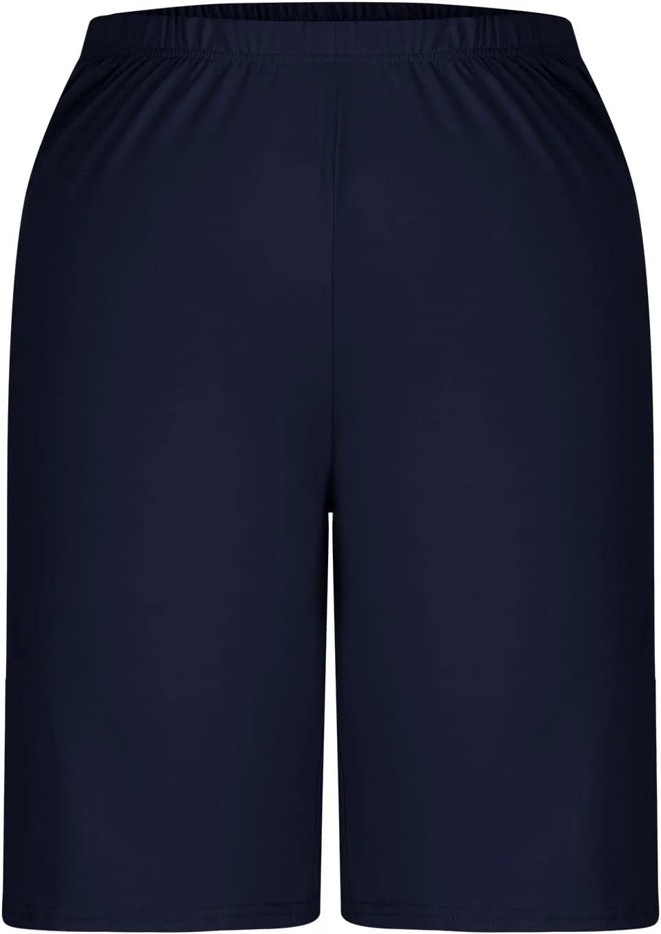 Womens Bermuda Shorts 9" Swim Short High Waisted Swim Board Pants with Pockets UPF 50  Swimsuit Bottoms