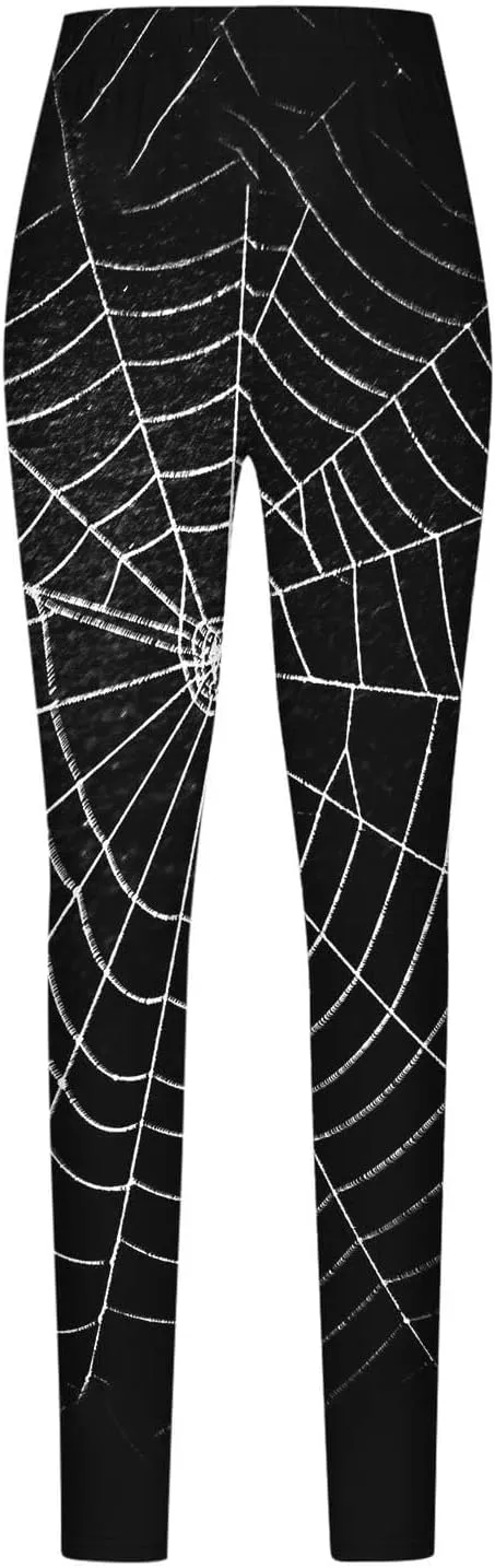 Women's Halloween Funny Graphic Skinny Leggings Halloween Print Collection High Waist Women Leggings Compression