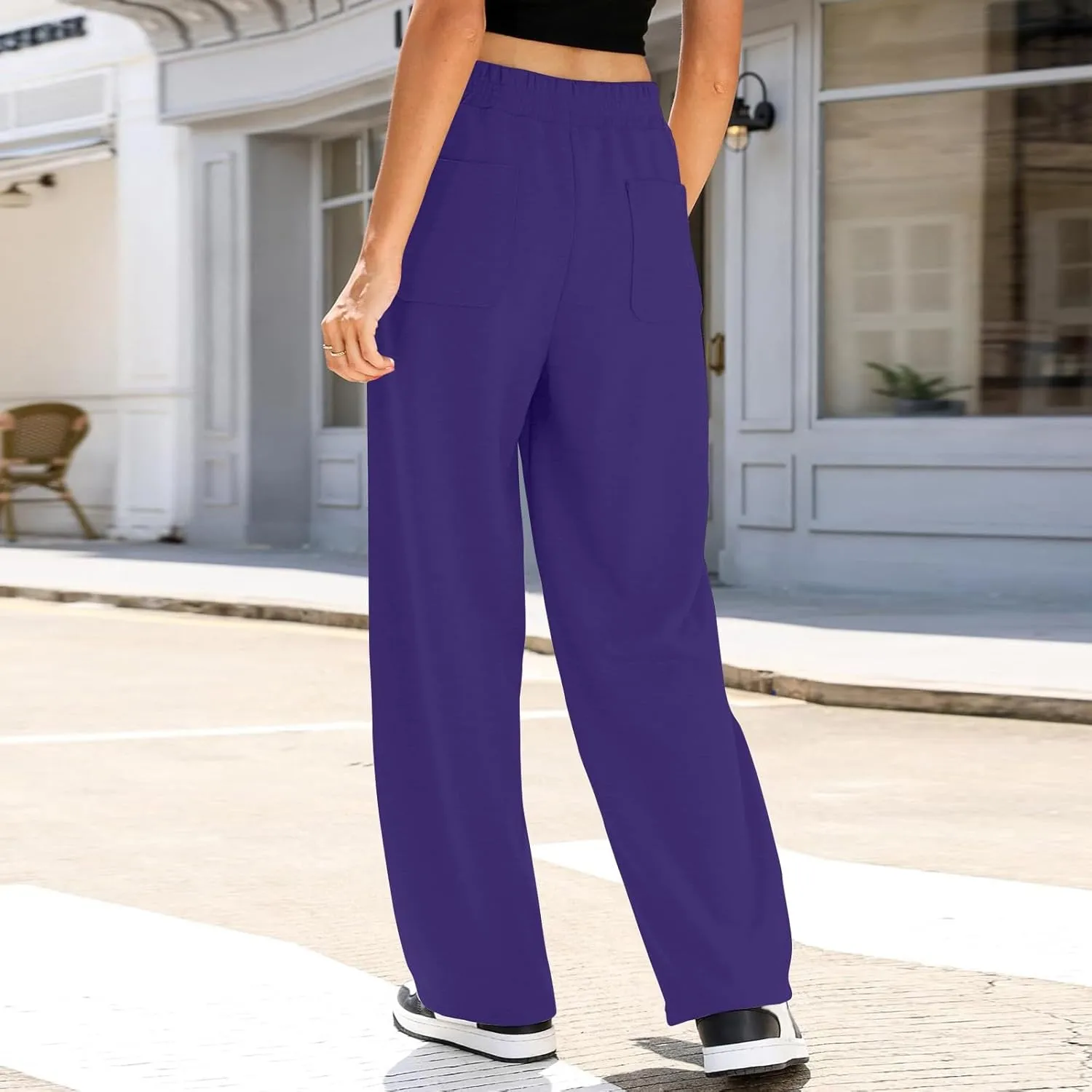 Women's High Waisted Baggy Sweatpants Workout Active Joggers Lounge Bottoms Casual 2024 Trendy Sweat Pant Plus Size