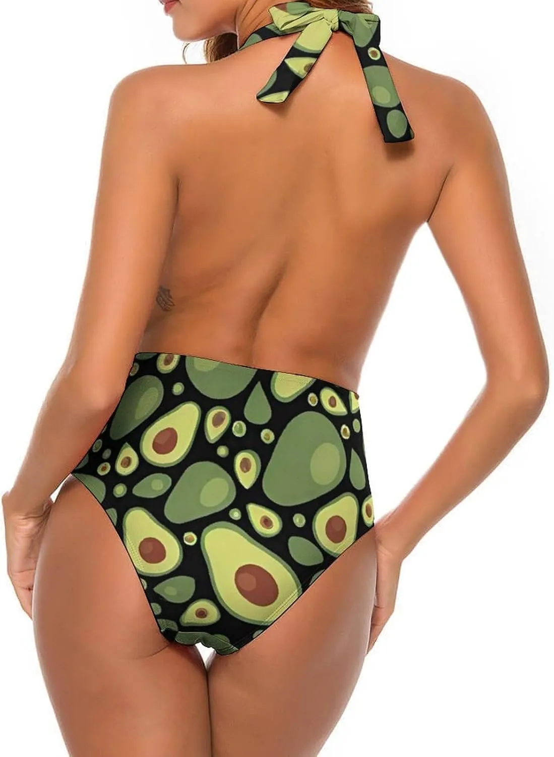 Women's One Piece Swimsuits Monokini High Cut Low Back Swimwear Beachwear