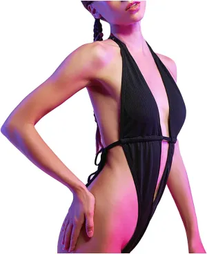 Womens Sexy 1 Piece Swimsuits Slimming Halter Tummy Control Swimwear Mesh High Neck Bathing Suits for Teen Girls