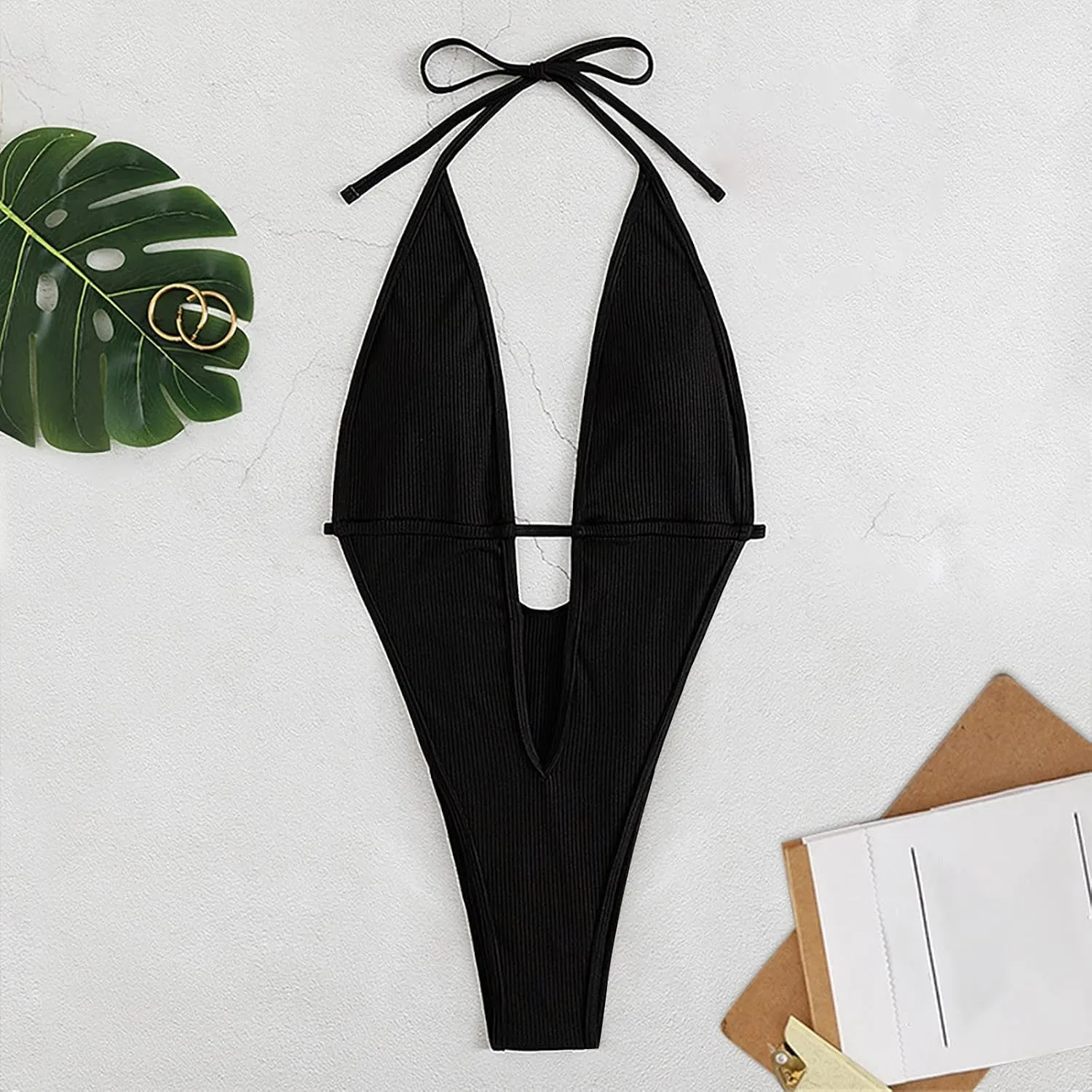 Womens Sexy 1 Piece Swimsuits Slimming Halter Tummy Control Swimwear Mesh High Neck Bathing Suits for Teen Girls