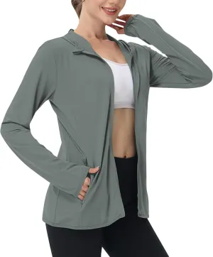 Women's Sun Shirts UPF 50  Lightweight Athletic Jacket UV Cooling Hoodie Quick Dry Long Sleeve Outdoor Hiking Shirts