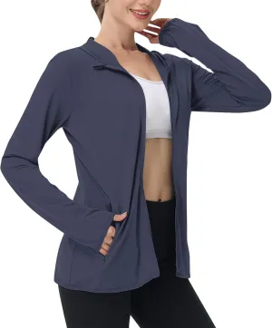 Women's UPF 50  Hooded Sun Shirt Lightweight Long Sleeve Sunscreen Hooded Jacket Summer Ultra Soft Full Zip Up Hoodie