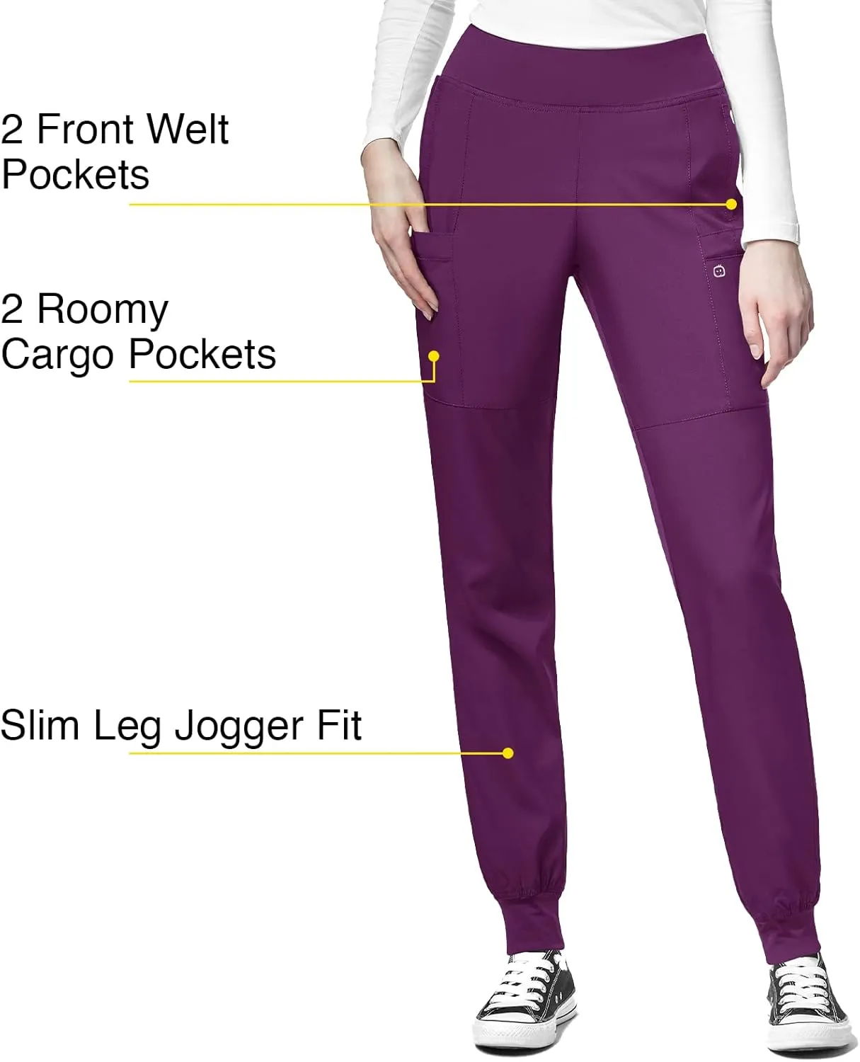 WonderWink Women's Comfort Waist Cargo Jogger Pant