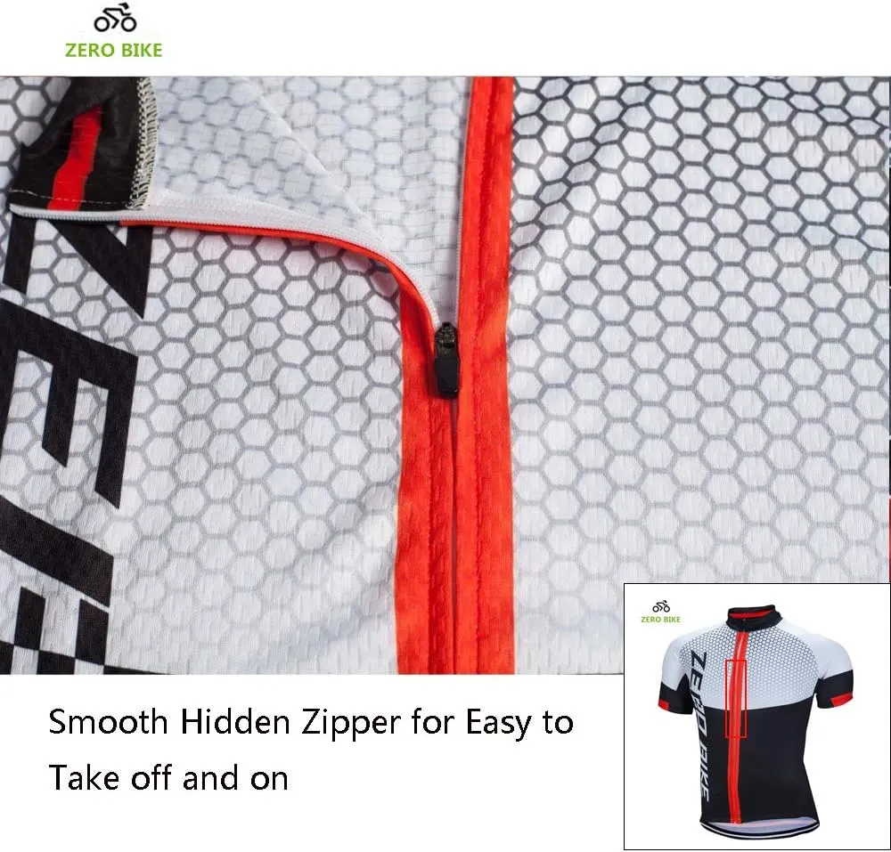 ZEROBIKE® Men's Short Sleeve Breathable Cycling Jersey Bike Clothes Sportswear Polyester Fabric