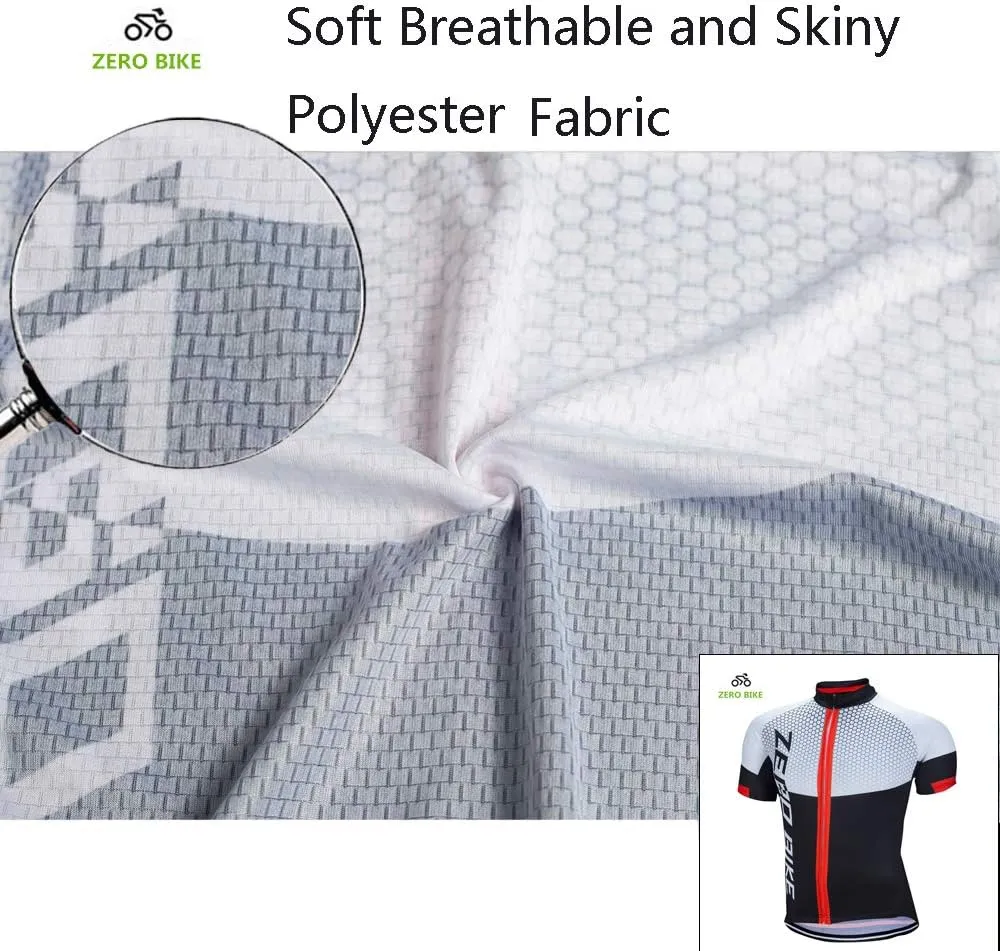 ZEROBIKE® Men's Short Sleeve Breathable Cycling Jersey Bike Clothes Sportswear Polyester Fabric
