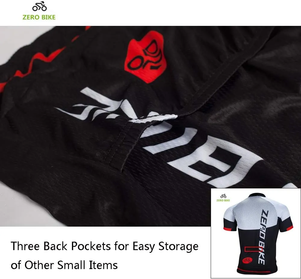 ZEROBIKE® Men's Short Sleeve Breathable Cycling Jersey Bike Clothes Sportswear Polyester Fabric